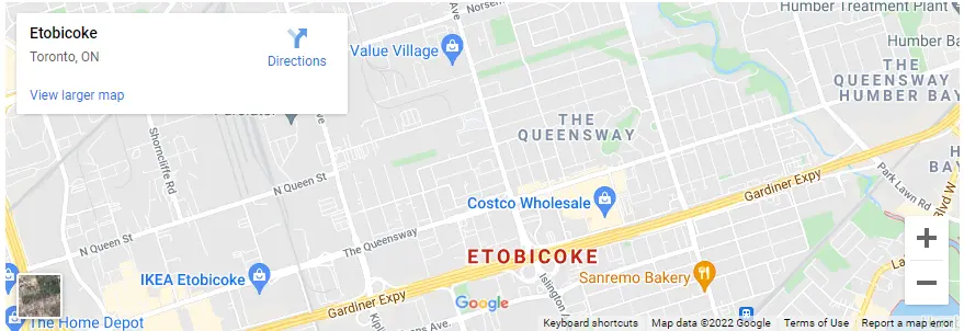 Etobicoke map